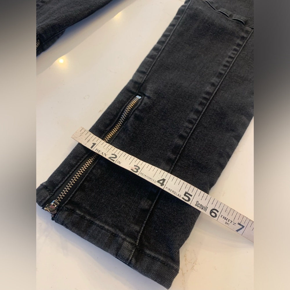 We The Free Bella Moto Mid Rise Skinny Jeans Women's Size 27 In Faded Black NEW - Picture 4 of 13